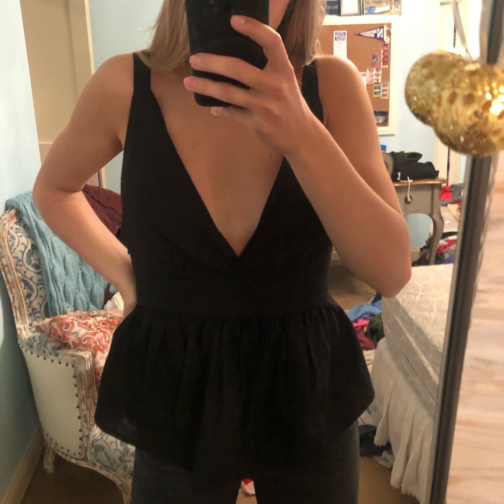 Free People Tie Back Peplum Tank!